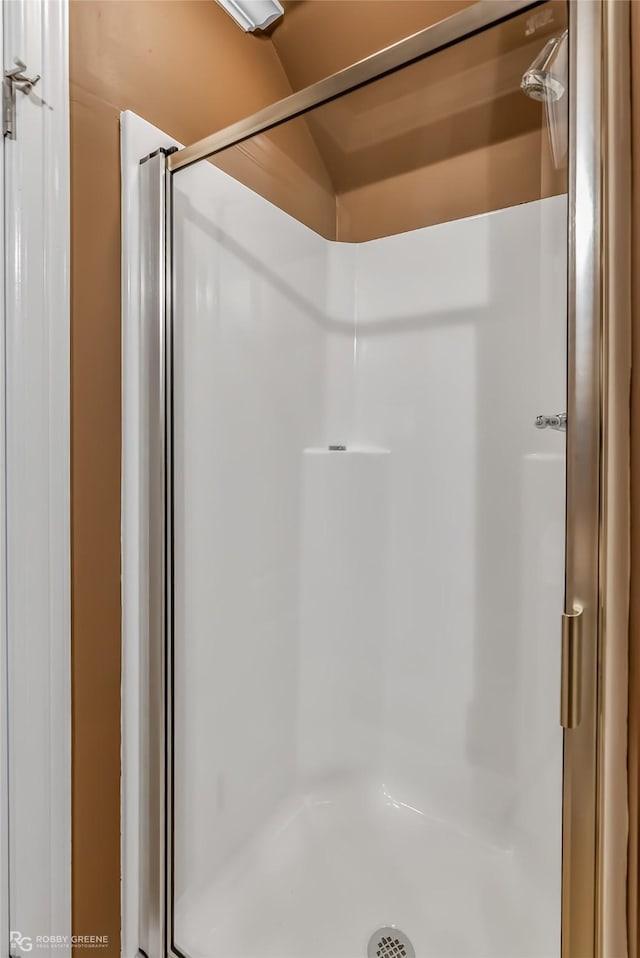 bathroom featuring walk in shower