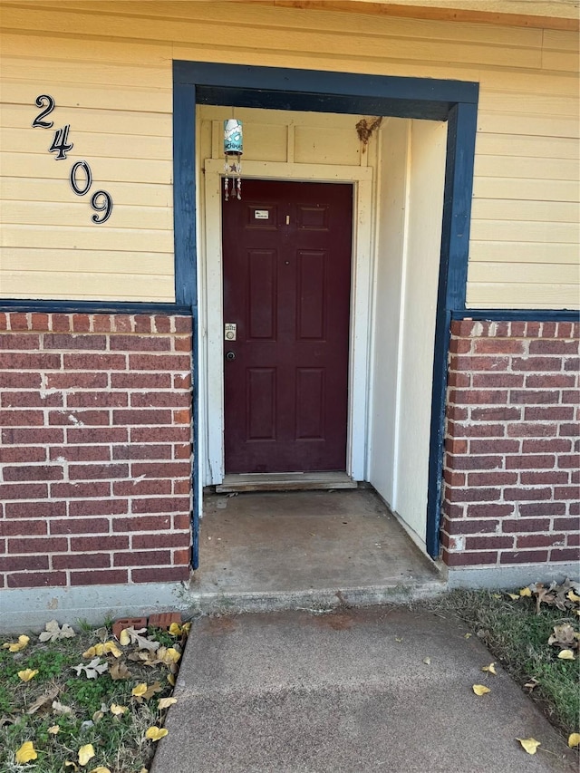 view of doorway to property