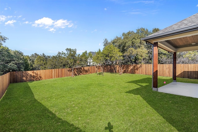 view of yard featuring a patio area