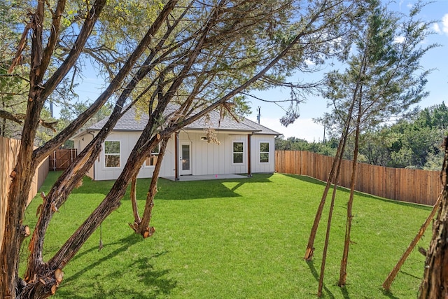 exterior space with a front lawn