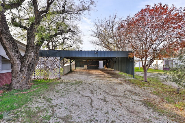 view of outdoor structure featuring a carport