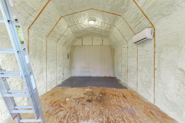 storage area with a wall unit AC