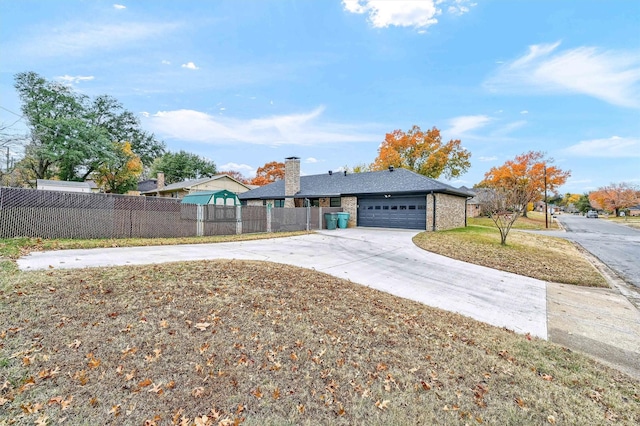 1802 Oak Creek Dr, Sherman, TX 75092 - single story home with a garage, driveway, and a chimney