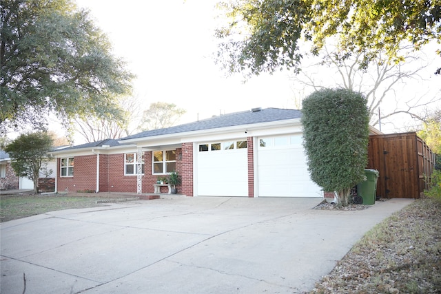 view of front facade with a garage