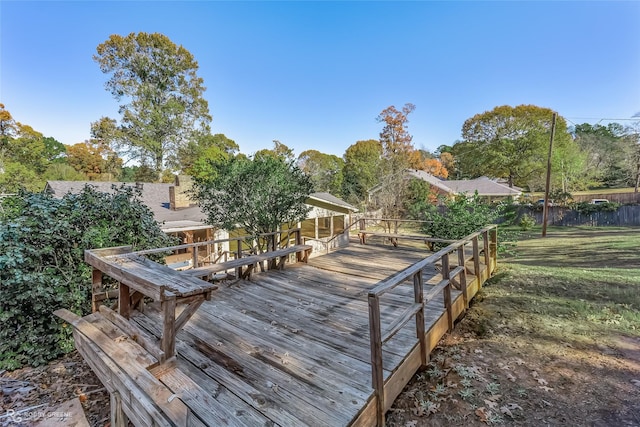 view of wooden terrace