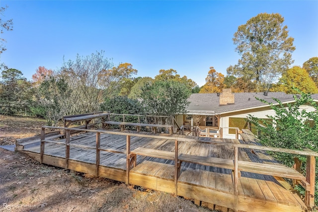 view of pool with a deck