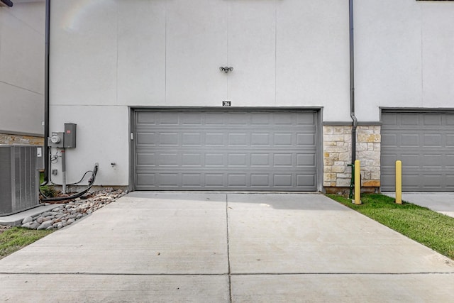 garage featuring cooling unit