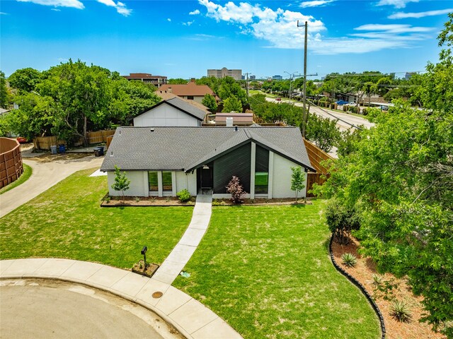 exterior space featuring a front lawn