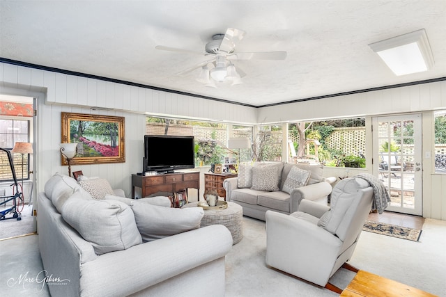 424 Monrovia St, Shreveport, LA 71106 - living area with a ceiling fan and healthy amount of natural light