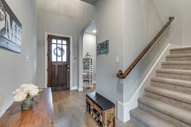 entryway featuring wood-type flooring