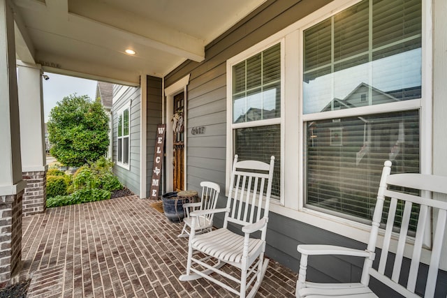 view of patio / terrace featuring a porch