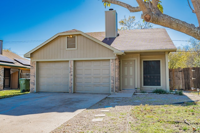 view of single story home