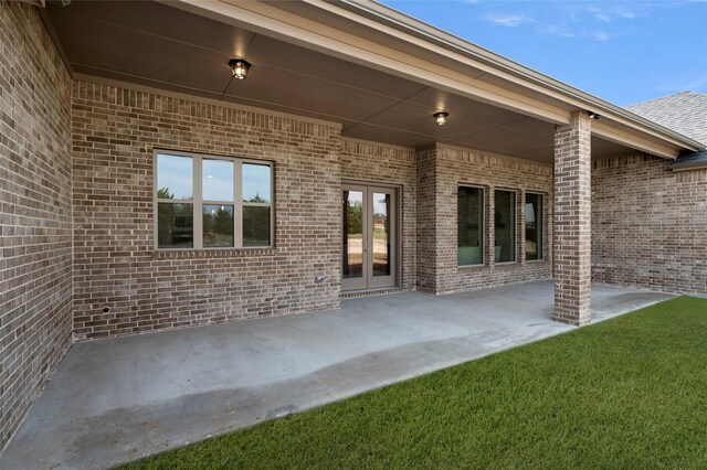 view of patio with french doors