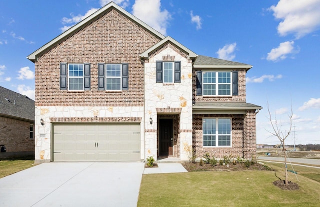 front of property featuring a garage