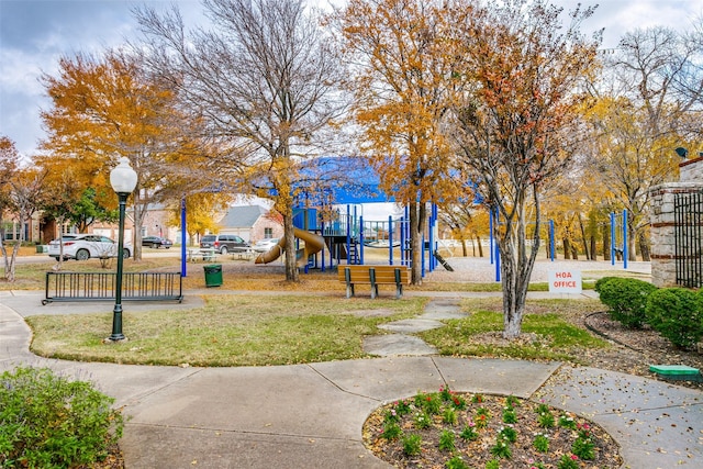 view of jungle gym