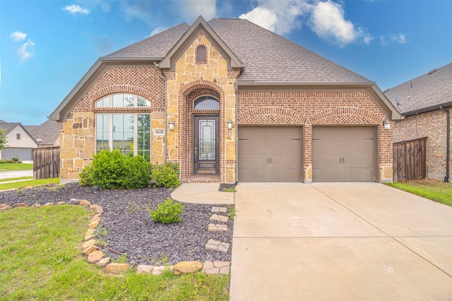 view of front of house featuring a garage