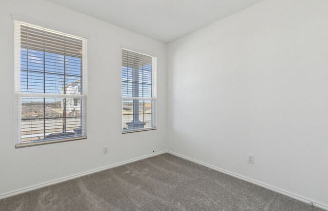 empty room featuring dark hardwood / wood-style flooring