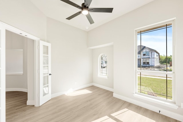 806 Willowbanks Dr, Josephine, TX 75173 - unfurnished room featuring wood finished floors, a ceiling fan, and baseboards