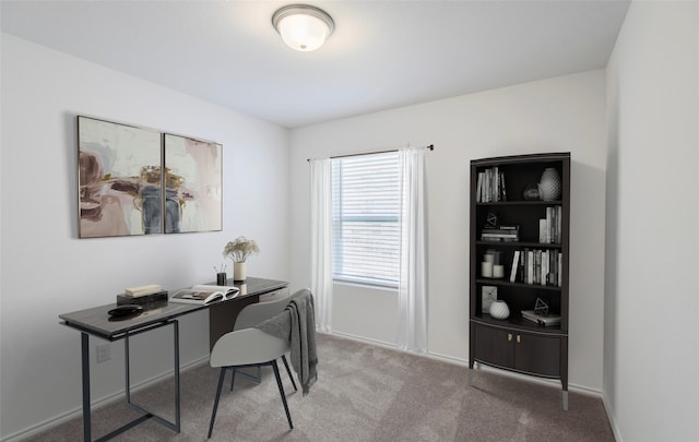 office area with carpet floors