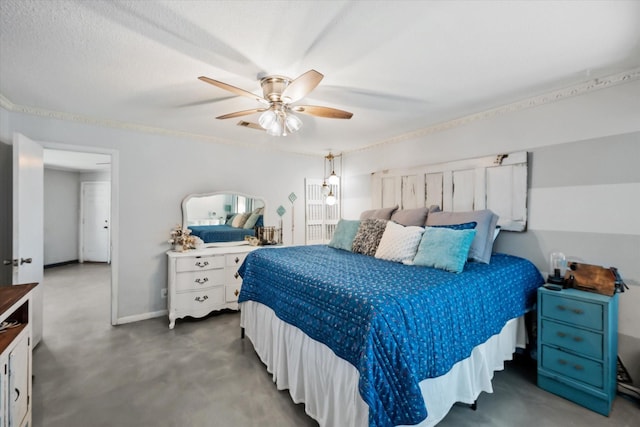 bedroom with ceiling fan