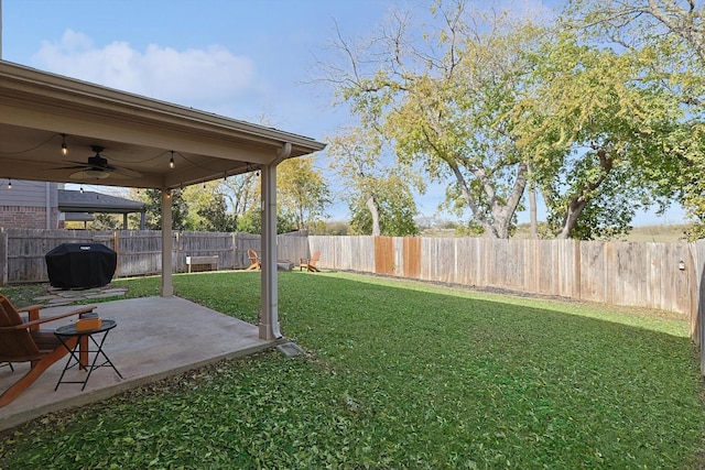 13324 Padre Ave, Fort Worth, TX 76244 - view of yard with a patio area and ceiling fan