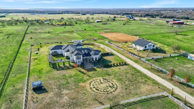 drone / aerial view featuring a rural view