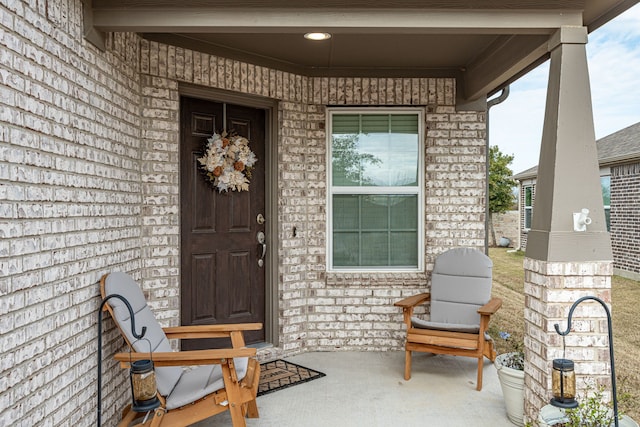 property entrance with a porch