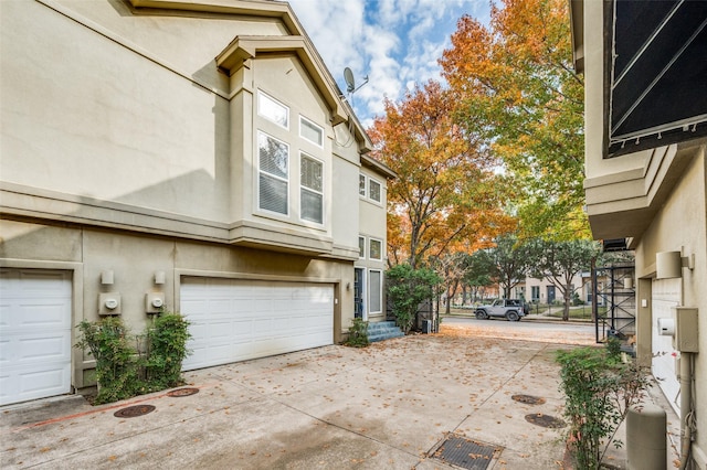 view of home's exterior featuring a garage