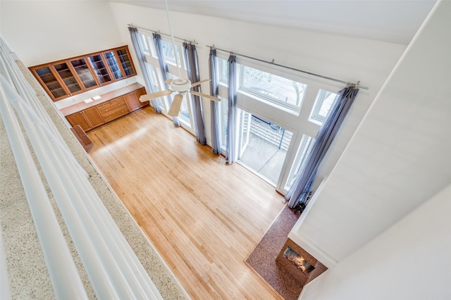 kitchen with hardwood / wood-style floors