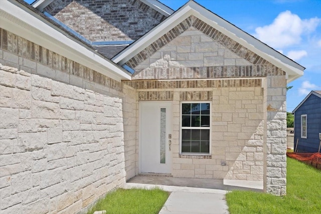 1012 Joe Bailey, Royse City, TX 75189 - doorway to property with stone siding