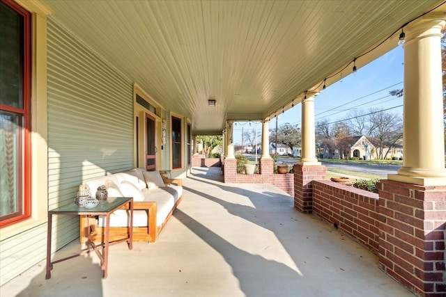 view of patio / terrace with a porch