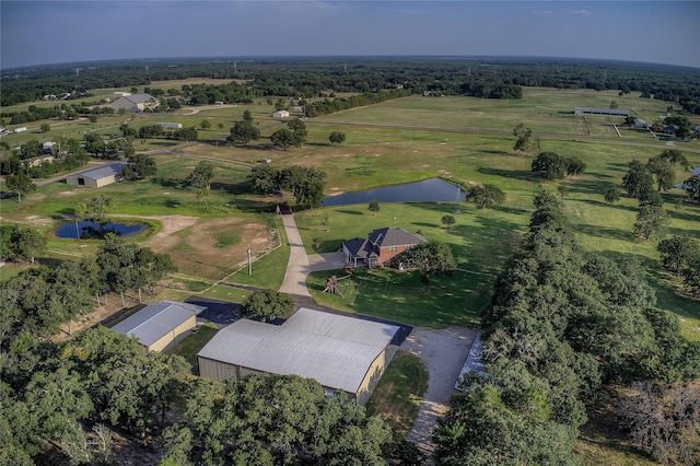 bird's eye view with a rural view