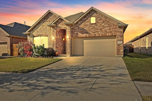 front facade with a yard