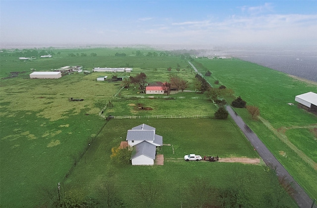 drone / aerial view featuring a rural view