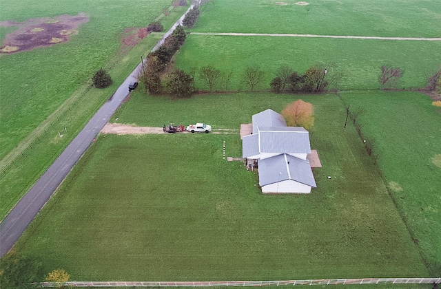 drone / aerial view featuring a rural view