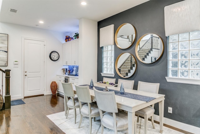 dining room featuring light wood-type flooring