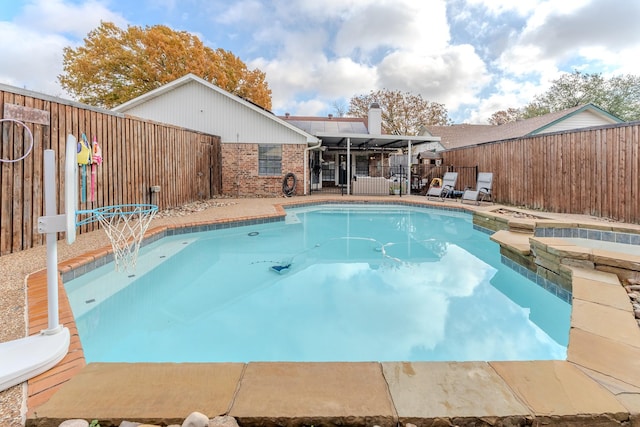 view of pool with a patio