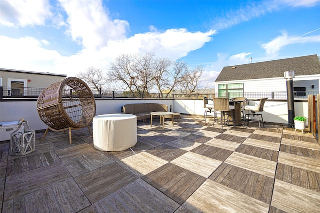 deck with outdoor lounge area