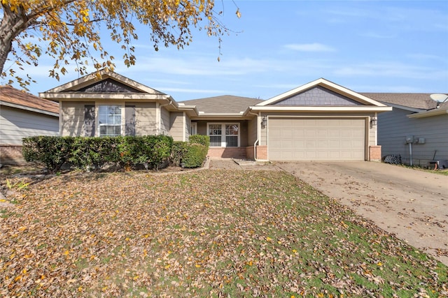 ranch-style home featuring a garage