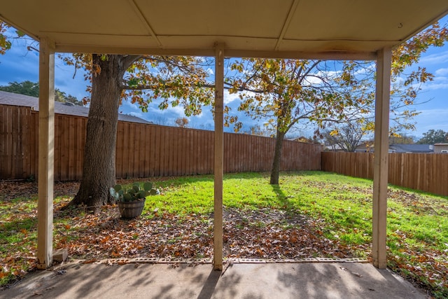 view of yard featuring a patio