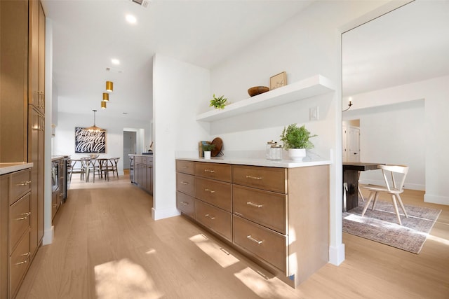 interior space with light wood-type flooring