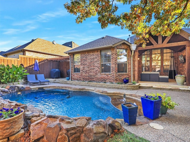 view of pool with a patio