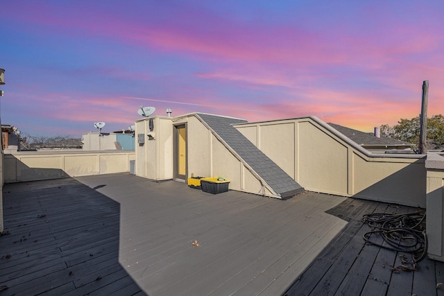 view of deck at dusk