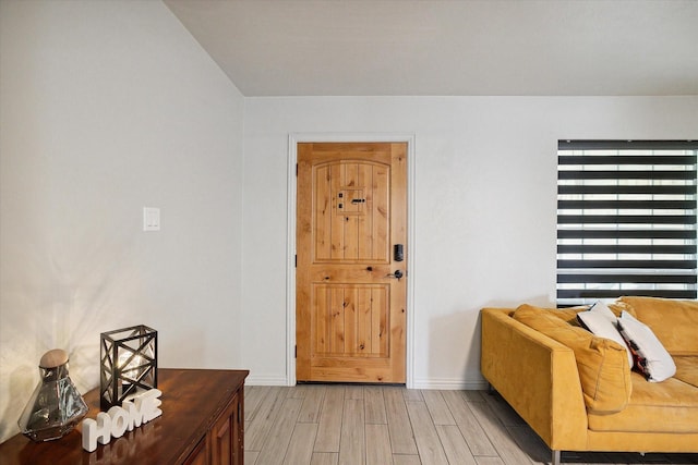 entrance foyer featuring light hardwood / wood-style floors