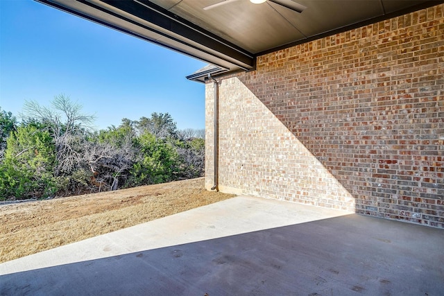 view of patio / terrace with ceiling fan