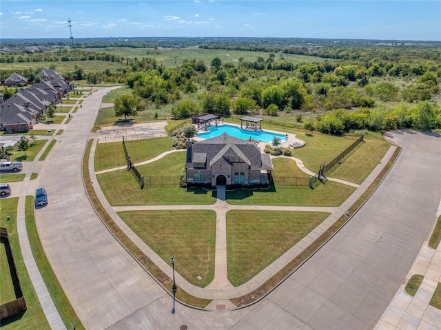 birds eye view of property