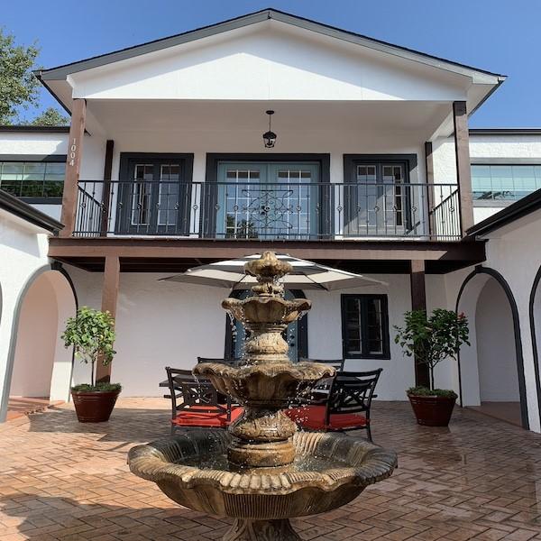 exterior space with a balcony and a patio