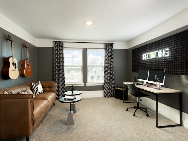 office space featuring carpet
