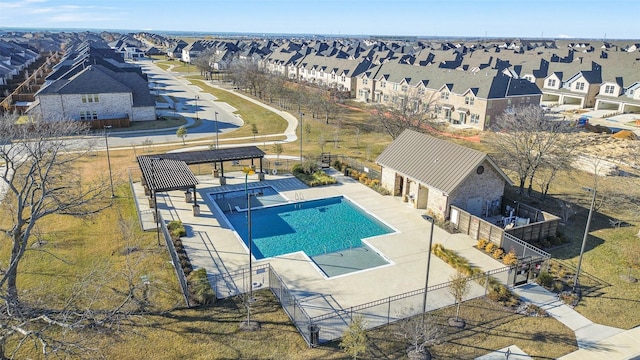 1208 Grass Hollow Pl, Celina, TX 75009 - community pool featuring a residential view and a patio