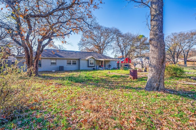 exterior space with a front lawn